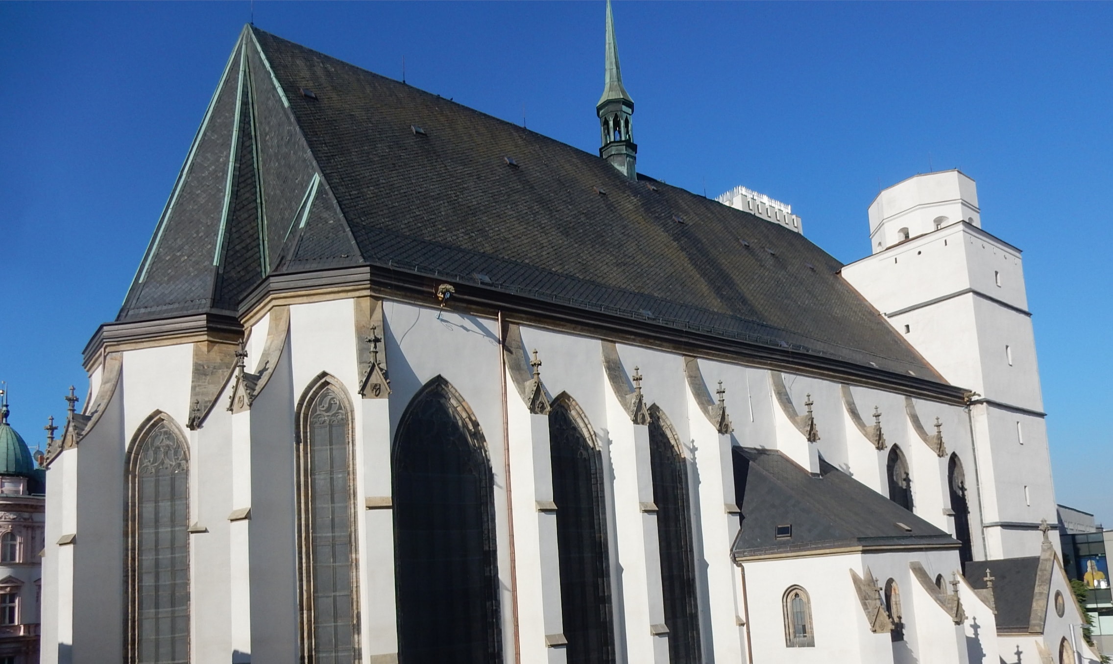 Oprava střechy chrámu sv. Mořice v Olomouci